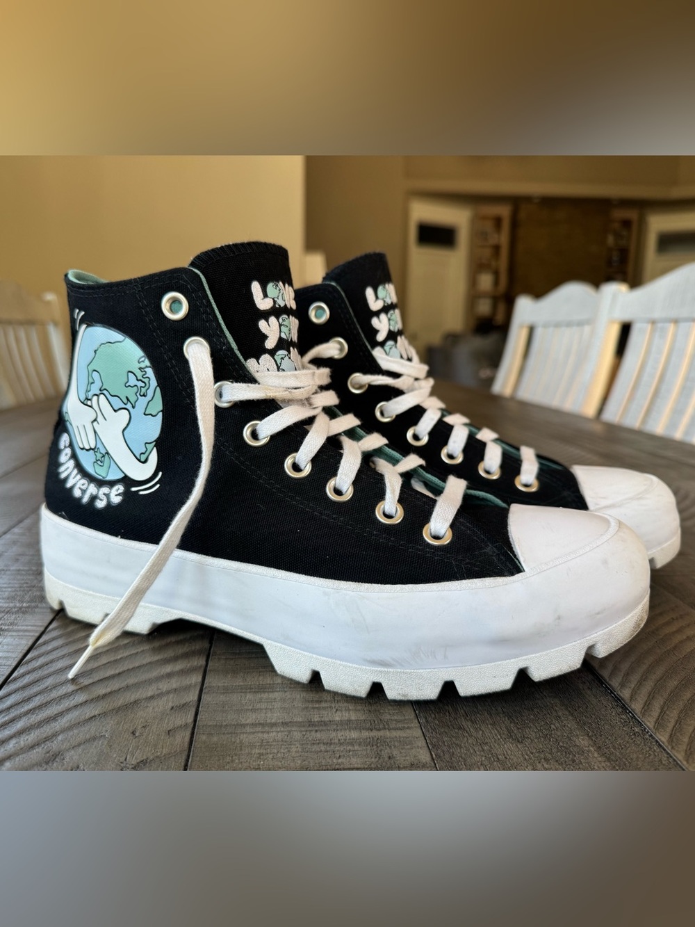 Converse Chuck Taylor All Star High Lugged 'Love Your Mother’ Women’s Size 10.5